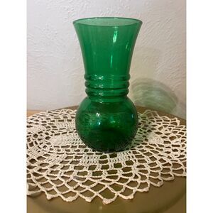 Anchor Hocking Green Vase